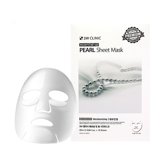 3W CLINIC Essential Up Sheet Mask – Pearl (25ml x 10 sheets) Mayson Beauty