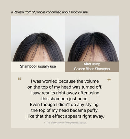Golden Biotin Shampoo for Thin Hair Root Volume – 500ml Mayson Essentials Pte Ltd