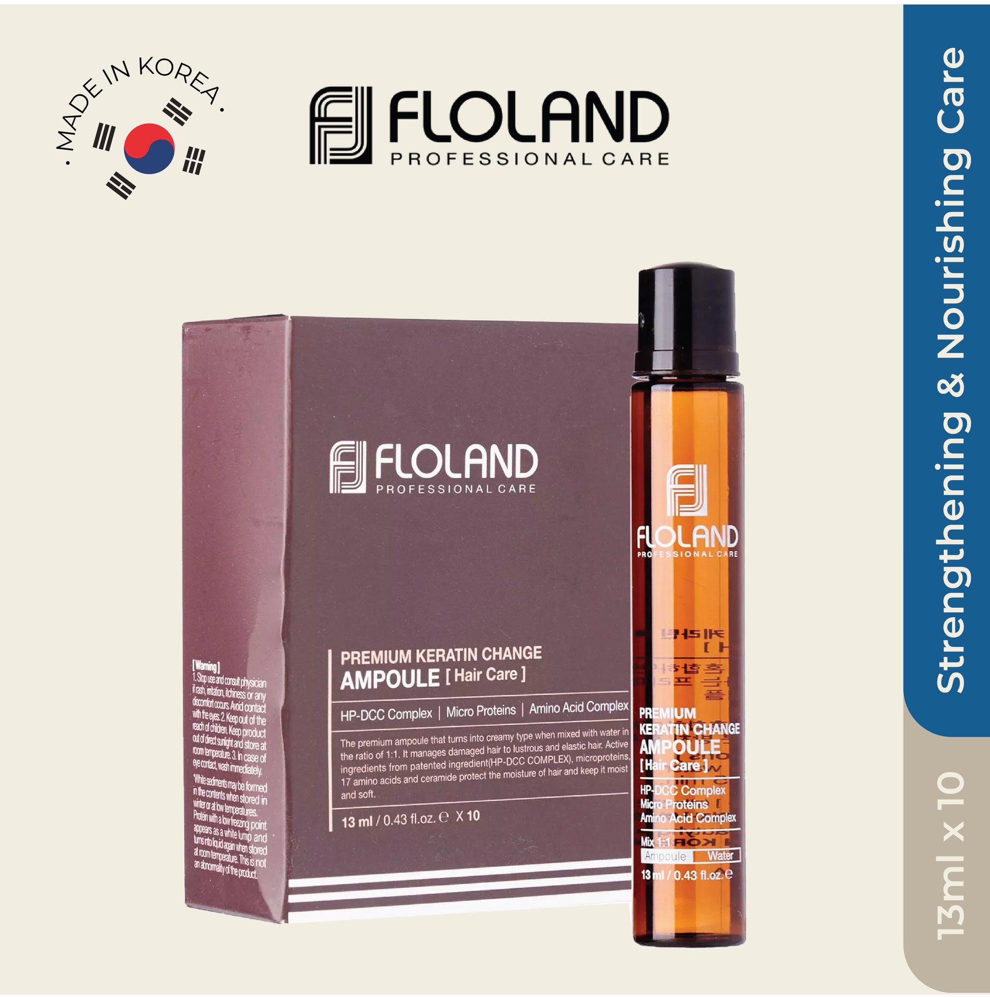 Floland Premium Keratin Change Ampoule 13ml x 10 MaysonBeauty