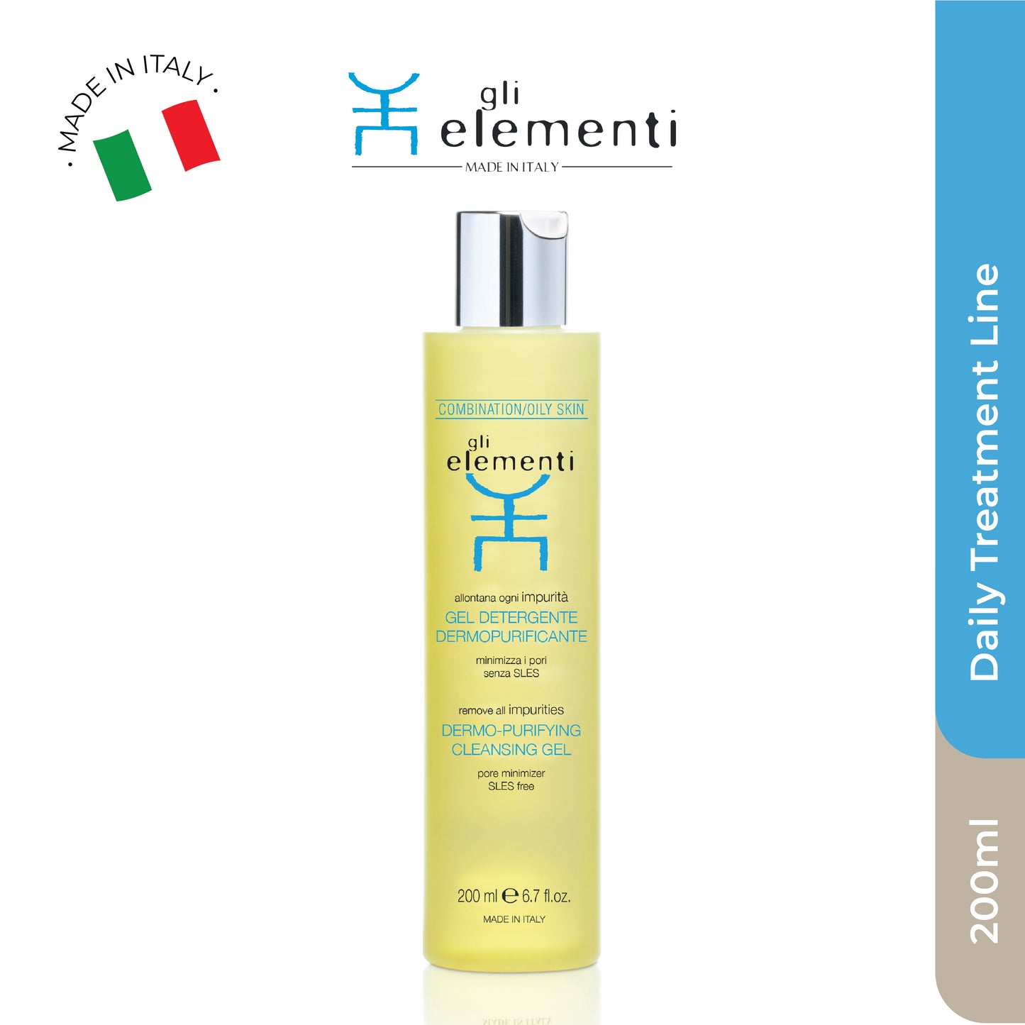 Gli Elementi Dermo-Purifying Cleansing Gel 200ml MaysonBeauty