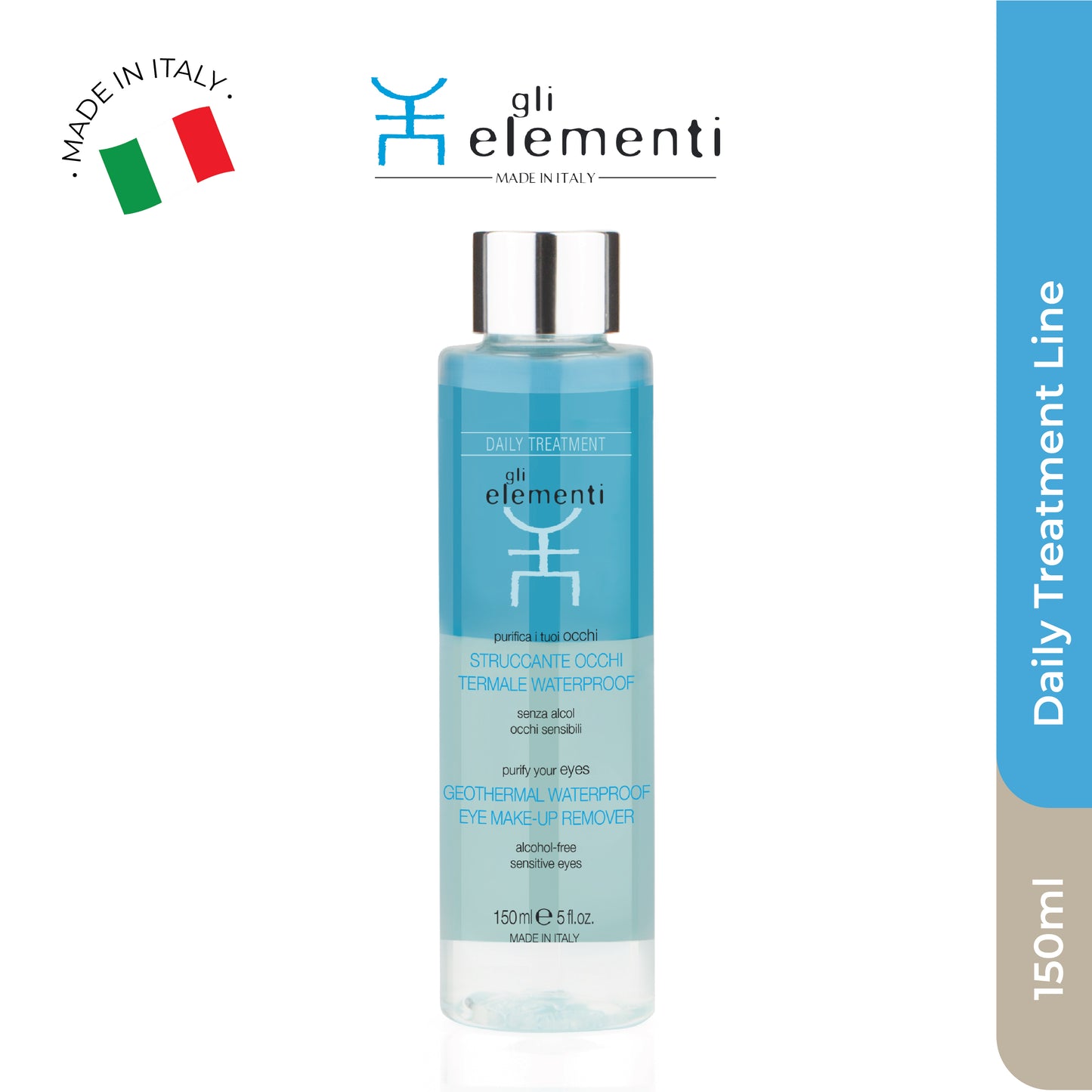 Gli Elementi Geothermal Waterproof Eye Make-Up Remover 150ml MaysonBeauty