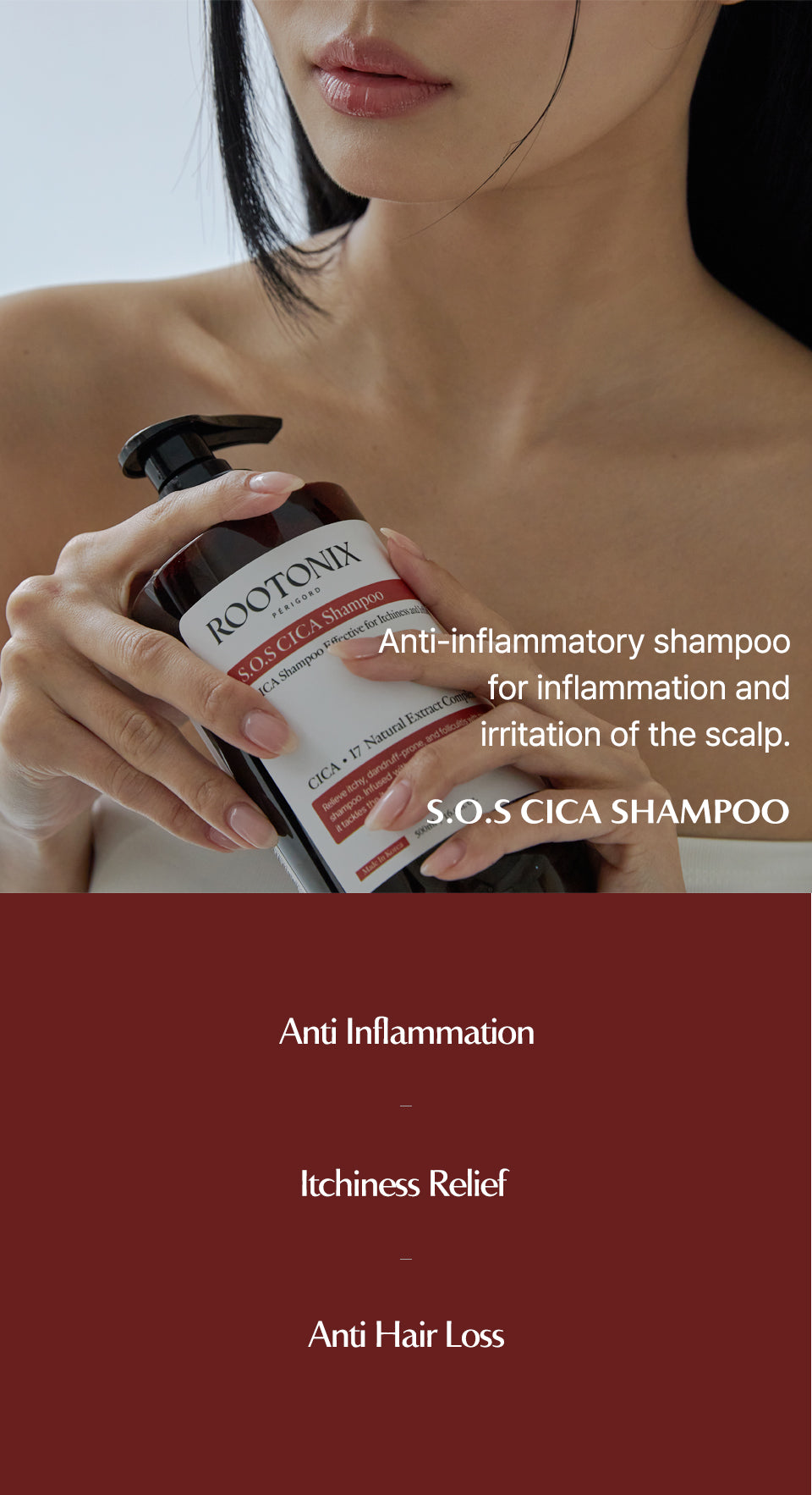 ROOTONIX SOS Cica Scalp Care Shampoo 500ml Mayson Essentials Pte Ltd