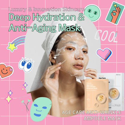 Fionette Facial Mask Collection (10pcs) - Age Care Anti-Wrinkle Ampoule Mask Mayson Beauty