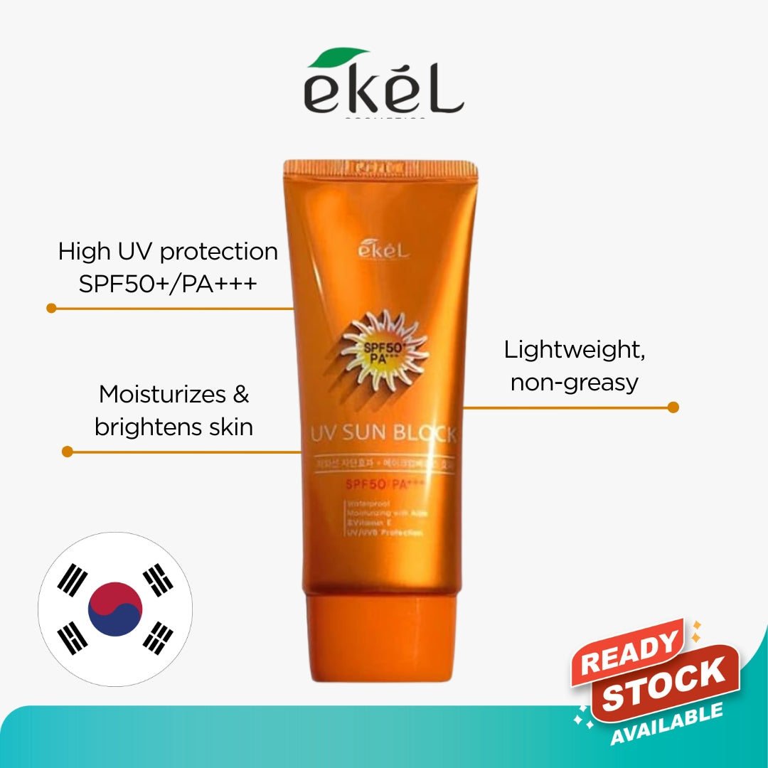 EKEL UV Sun Block SPF50/PA+++ 70ml Mayson Beauty