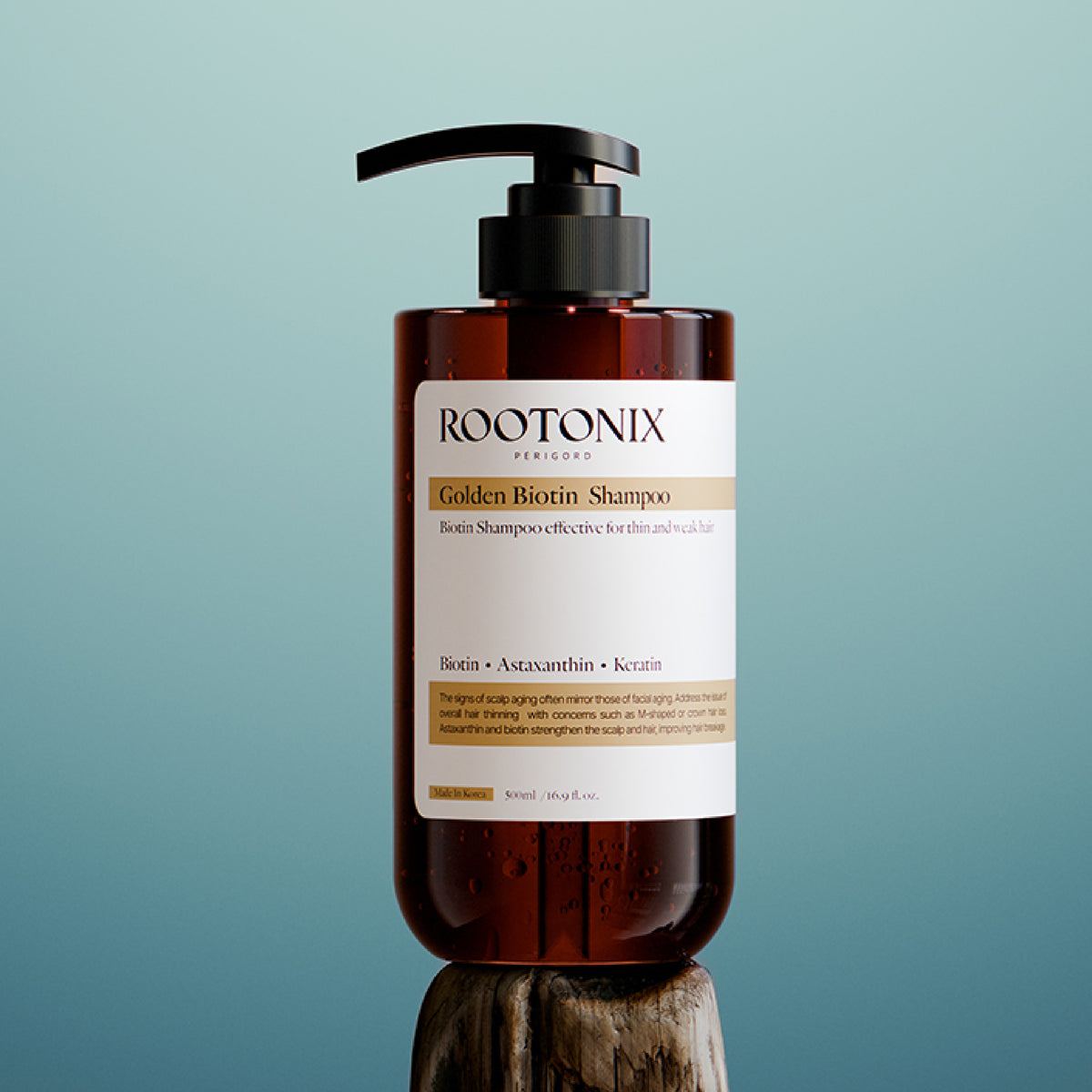 ROOTONIX Golden Biotin Shampoo for Thin Hair Root Volume – 500ml Mayson Essentials Pte Ltd