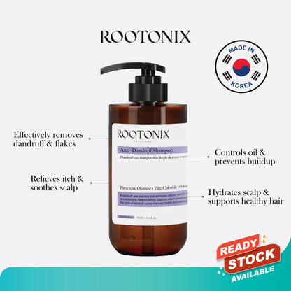 ROOTONIX Anti-Dandruff Shampoo – 500ml Mayson Essentials Pte Ltd