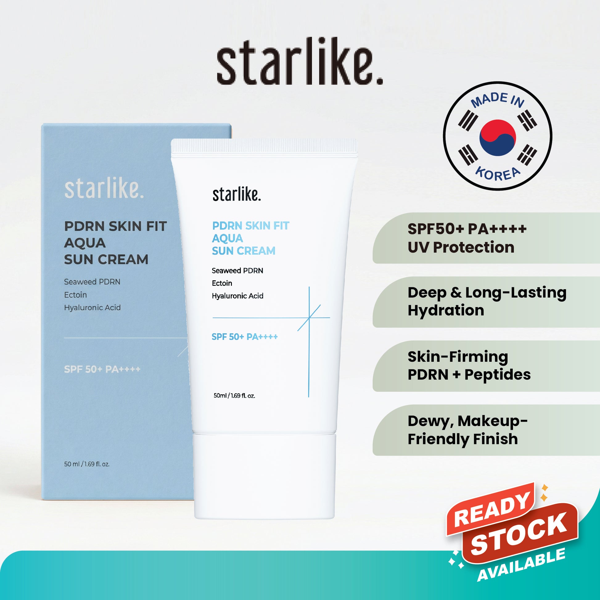 STARLIKE PDRN Skin Fit Aqua Sun Cream 50ml Mayson Essentials Pte Ltd