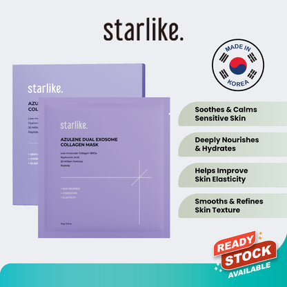 STARLIKE Azulene Dual Exosome Collagen Mask 1 Box (5 sheets) Mayson Essentials Pte Ltd